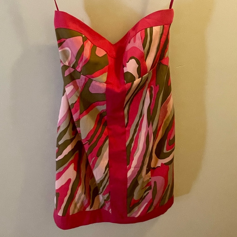 Britt Ryan strapless multi color dress